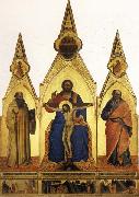 Nardo di Cione, The Trinity and SS.Romuald and john the Evangelist Three Stories from the Life ofSt.Romuald